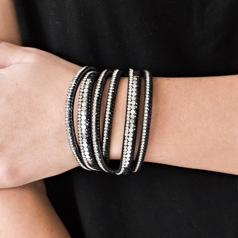 ❤️‍🔥5/$25❤️‍🔥 Rock Star Attitude Black Bracelet